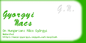 gyorgyi macs business card
